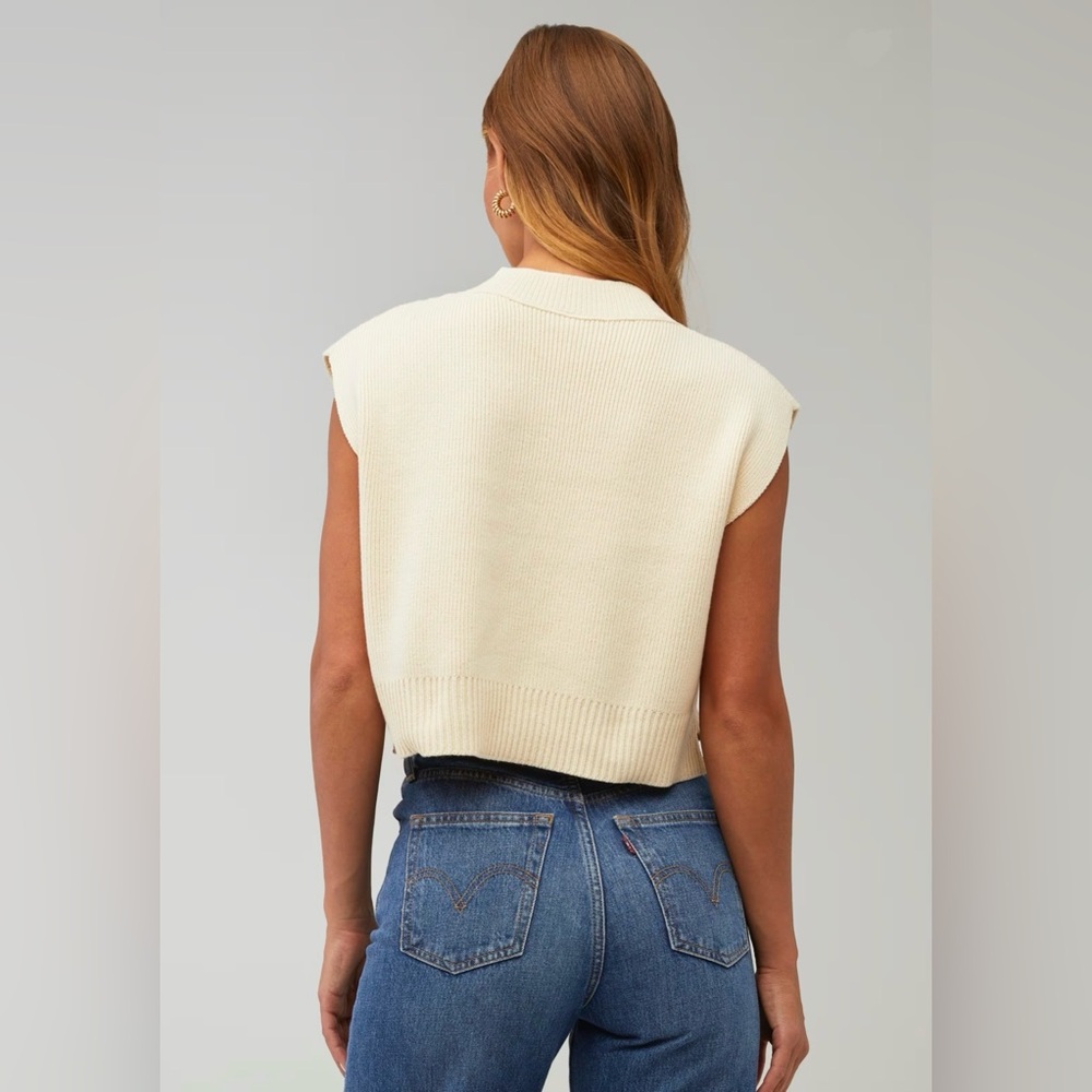 Free People Easy Street Vest in Cream - Size XS - Picture 9 of 16